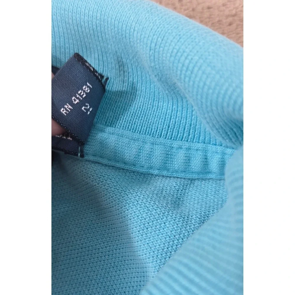 Vintage Polo Ralph Lauren Polo Shirt size XXL Light Blue Cotton Short Sleeve
